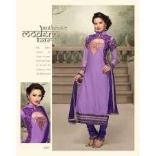 Purple  NITA PARTY WEAR LONG STRAIGHT SALWAR KAMEEZ
