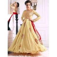 Yellow and Red Wedding Wear Anarkali Suit