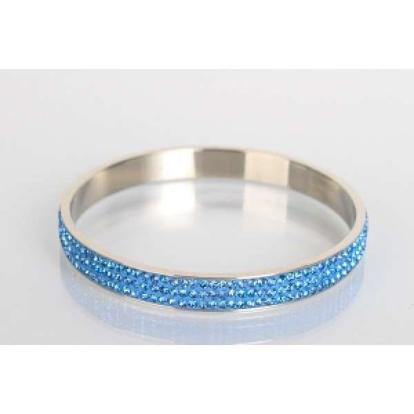 BLUE CRYSTAL SHAMBALLA BANGLE