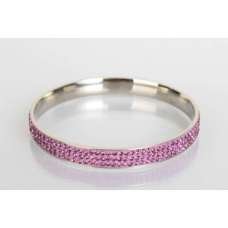 Light Purple Crystal Shamballa Bangle
