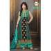Black And Green Heena Khan Salwar Churidaar Suit