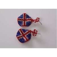 Union Jack Crystal Earrings