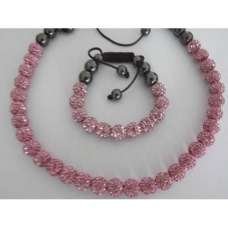 FULL CRYSTAL PINK NECKLACE FULL CRYSTAL PINK NECKLACE