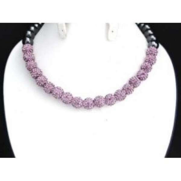 LIGHT PURPLE FULL REAL CRYSTAL NECKLACE