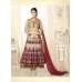 Mehak Beige With Maroon Wedding Wear Georgette & Net Anarkali Suit  