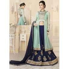 Sea Green & Blue Indian Ethnic Lehenga Desi Wedding Dress