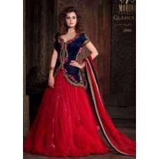 MP21001 Blue With Red Mohini Princess Wedding Wear MP21001 Blue With Red Mohini Princess Wedding Wear