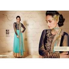 NAVYBLUE AQUA Nakkashi Heavy Bridal EID Designer Dress Ready Made In XSmall Size