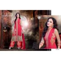 Pink Red Designer Dress Palazzo Trouser Suit