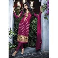 Purple Casual Salwar Suit Indian Semi Stitched Dress
