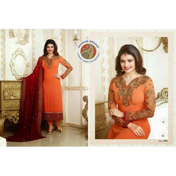 SUIT 2581 Orange KASEESH PRACHI 7