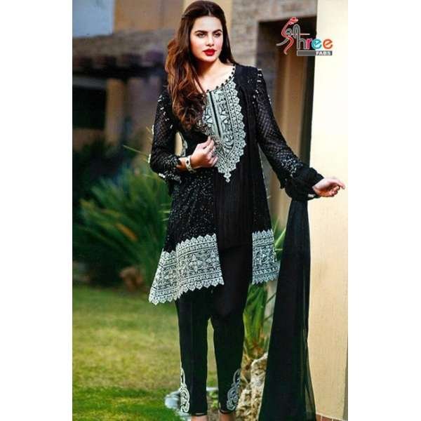 Z5006 BLACK DECENT GEORGETTE SALWAR KAMEEZ SUIT