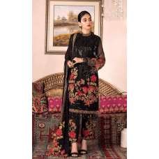 Black Pakistani Designer Semi Stitched Salwar Kameez