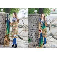 Blue Green Floral Printed Cotton Shalwar Kameez Blue Green Floral Printed Cotton Shalwar Kameez