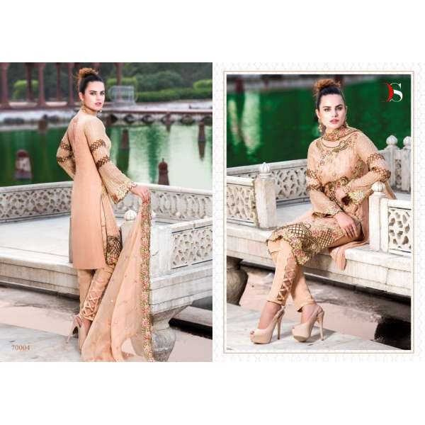 Peach Maryam By Deepsy Embroidered Party Wear Suit