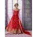 Red Embroidered Indian Wedding Anarkali Gown