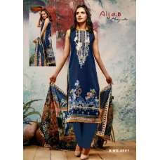 Blue Cotton Designer Pakistani Suits