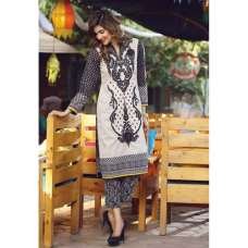 ZEA-D-06 ESHAISHA D-06 BLACK LAWN EMBROIDERED SUMMER WEAR SUIT