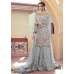 Blue Embellished Net Dress Indian Designer Palazzo Suit