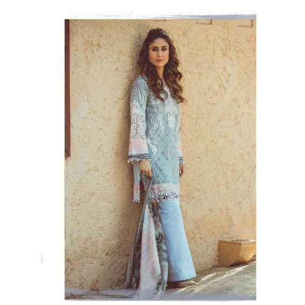 FM01 SERENITY BLUE KAREENA KAPOOR STYLISH LAWN SUIT
