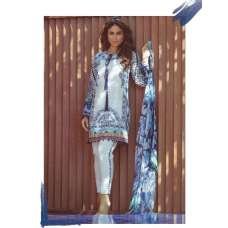 ZFM14 WHITE AND BLUE KAREENA KAPOOR STYLISH SPRING SUMMER LAWN SUIT