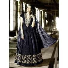 ZF15004 BLACK ZOYA FEELINGS WEDDING WEAR VELVET DRESS