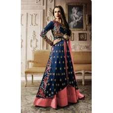 Malaika Arora Bollywood Dress Blue Silk Gown