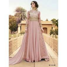 PINK GLOSSY WEDDING WEAR LEHENGA GOWN