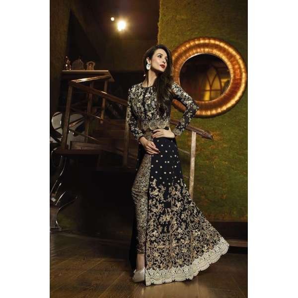 Black Gold Elegant Dress Party Gown 