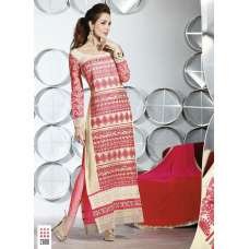 Pink Pakistani Style Long Kameez Malaika Arora Khan Suit