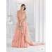 Peach Glossy Sapphire Wedding Wear Designer Dress Suit
