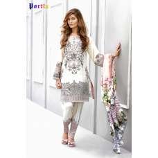 White Designer Pakistani Lawn Dress Baroque Suit XXl size