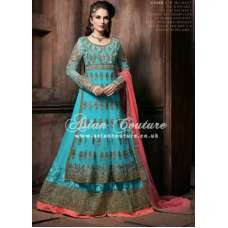 Turquoise Indian Lehenga Choli Ethnic Wedding Dress
