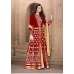 Red & Gold Ethnic Wedding Dress Indian Party Anarkali Suit