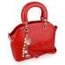 LS00134 - Red Flower Fashion Tote Bag With Charm