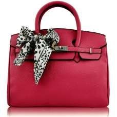 LS00141B - Pink Fashion Scarf Tote Designer Handbag