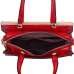 LS00259 - Red Metal Frame Top Grab Tote Bag