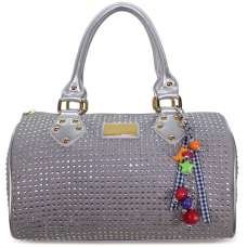 LS7002 - Silver Grey Diamante Fashion Handbag