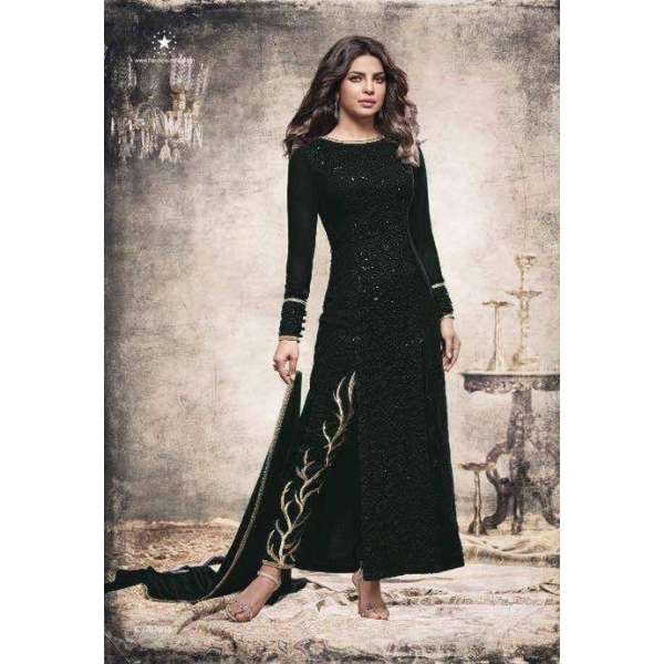 ZH5149C -BLACK HEROINE PRIYANKA CHOPRA HIT SALWAR KAMEEZ