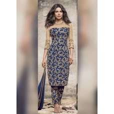 ZHR5153-C SAILOR BLUE HEROINE STARDIVA PRIYANKA CHOPRA GEORGETTE STRAIGHT CUT SUIT