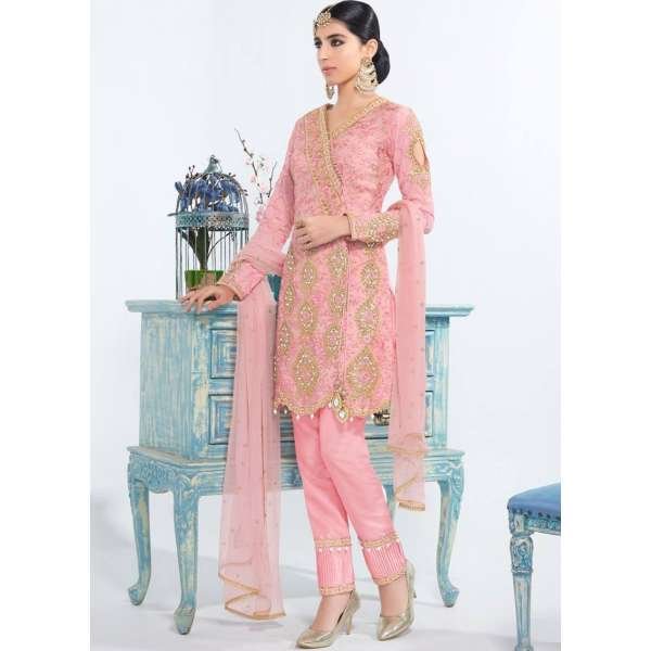 PINK PAKISTANI WEDDING MEHNDI OCCASIONAL SALWAR SUIT