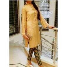 Elegant Evening Wear Ready Made Silk Suit