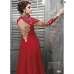 Zoya Red Designer Semi Stitched Anarkali Asian Dress Zoya Red Designer Semi Stitched Anarkali Asian Dress