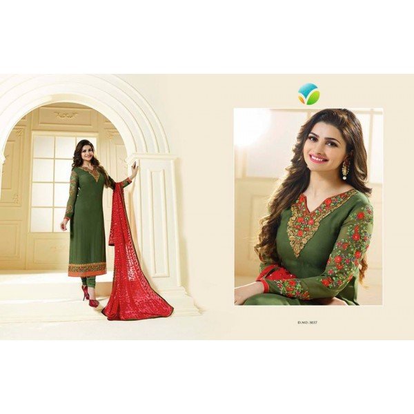 K3037 Green KASEESH Prachi 11 Shalwar Kameez 