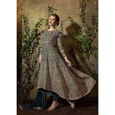 8105 CREAM AND BLUE KARMA TRENDS ANARKALI DRESS 8105 CREAM AND BLUE KARMA TRENDS ANARKALI DRESS