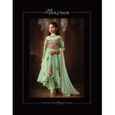 Light Green Girls Indian Party Wear Anarkali Suit 