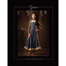 8079 GREY BLUE KARMA EMBROIDERED PARTY WEAR INDIAN DESIGNER ANARKALI SUIT FOR GIRLS