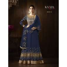 8059-A NAVY BLUE KARMA HEAVY GOLD EMBROIDERED WEDDING WEAR GOWN