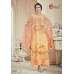 Yellow Orange Dress Cape Suit Indian Gown