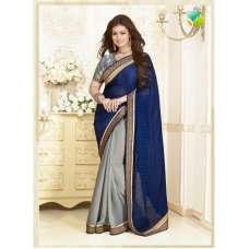KH16353 Blue Kasheesh Sheesha Designer Saree